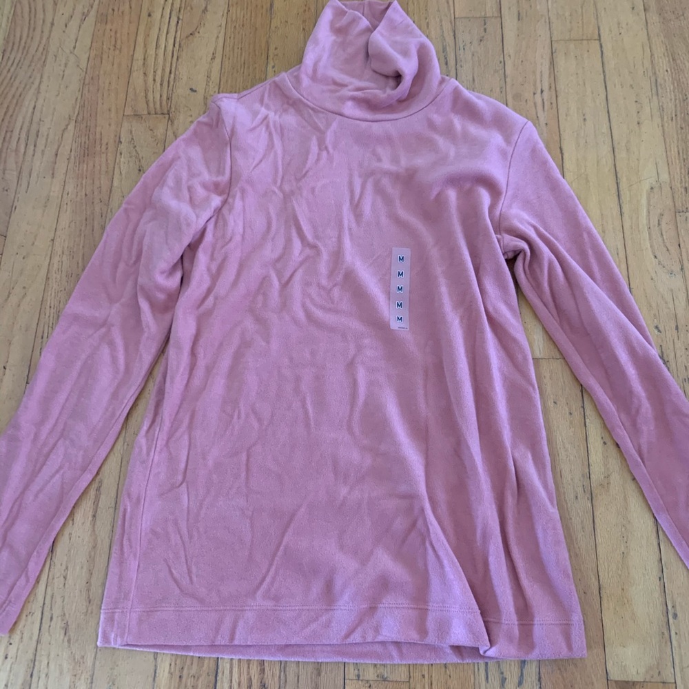 pink soft turtleneck